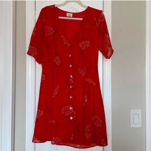 Wilfred Red floral spring summer Dress